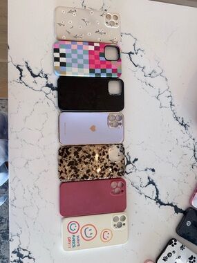 Assorted Pink, Black, White & Patterned iPhone 12 6.7” Cases - Multipack